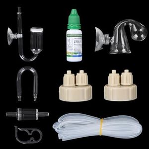 CO₂ Level Indicator Reagent for Aquarium Fish Tank Test Kits Glass Aquarium Water C02 Drop Checker Container DIY CO2 Reactor Bottle caps Kits and so on