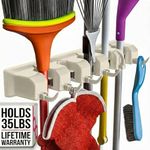 Mops & Brooms Holder, broom holder wall mounted, jhadu mop and stick holder wall mount hanger stand storage organizer, broomstick, brooms, mops organizers for home, bathroom