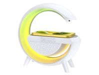 Lipzie〚𝑺𝒉𝒐𝒑 𝑨𝒏𝒅 𝑺𝒂𝒗𝒆〛Wireless Charging Alarm Clock with Bluetooth Speaker & LED Nightlight | Dimmable Display, Portable Music Player, Dual Alarm, FM Radio, Multifunctional Bedside Clock