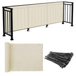 E&K Sunrise 3" x 25' Privacy Fence Screen Mesh for Balcony Porch Deck Outdoor Protection Fencing Shield Net Patio Pool Backyard Rails Balcony-Beige-200GSM-Customized