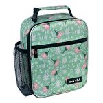 Hap Tim Insulated Lunch Bag Women, Reusable Lunch Box for Women & Men, Adluts Lunchbox for Office Work School, Portable Lunchbag for Kids Boys Girls Toddler, Green Floral（CA18654-GF）