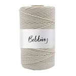 BOBBINY | Premium Cotton Like Tight Rope Braided Cord Twine String for DIY Craft - Versatile, Durable, Eco-Friendly | Off White | 2 mm, 25 Meter