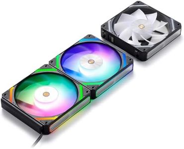 LTC CF-121D 120mm PC Case Fan, Daisy-Chain Connection, 5V 3Pin ARGB Lighting, 4 Pin PWM Case Fan, for Radiator/Computer Case Cooling, 120x120x25mm, 3 Pack, Reverse Blade, Black