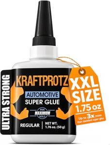 Automotive Super Glue Liquid 1.75 oz - Car Interior Instant Adhesive | versatile, repairs fine cracks, clear, waterproof, heat resistant, anti-clog cap, fiberglass, interior, plastic, metal rubber