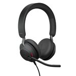 Jabra Evolve2 40 SE Wired Noise-Cancelling Stereo Headset With 3-Microphone Call Technology and USB-C Cable - Works with All Other Platforms - Black