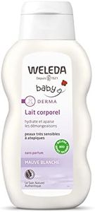 WELEDA - Lait Corporel Mauve Blanche - Adoucit et calme les irritations - Pour les bébés et les jeunes enfants à la peau très sensibles ou à tendance atopiques - NATRUE* - Bio** - 200 ml