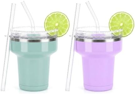 Tronco 16 oz Cocktail Tumbler, Insulated Margarita Tumbler with Lid & Straw