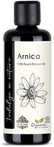 Aroma Tierra Arnica Oil (Arnica Montana) - 100% Pure & Organic Essential Oil - For Hair Growth, Face, Skin, Pain Relief Massage, Sore Muscle, Bruising - 100ml