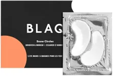 BLAQ Premium Under Eye Hydrating Patches for Dry Skin, Dark Circles and Puffiness. Snow Mushroom, Green Tea, Marine Algae, Vegan and Cruelty-Free, Snow Circles, 5-Pack