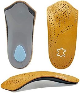 Semelles Orthopédiques 3/4 Longueur, Soutien de la Fasciite Plantaire coussin avec Soutien de la Voûte élevé, Semelles Chaussures en cuir pour femmes et hommes, Parfait Pour Le Sport, Randonnées, L