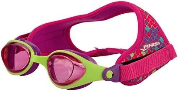 FINIS DragonFly Goggles - Kids Swim Goggles for Ages 4-12 with UV Protection, Buoyant Neoprene Strap, and Durable Lenses - PVC- and Latex-Free - Scales