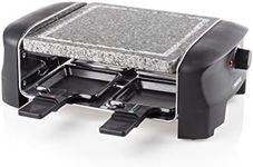 Princess Raclette Grill for up to 4 People with Stone Grill and Adjustable Heat Settings, 600 Watt, Black, 162810