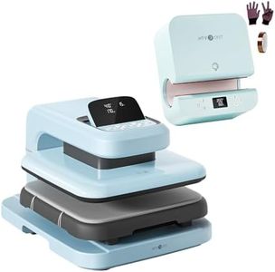 【Premium Heat Press Bundle】 HTVRONT Auto Heat Press 2 with Adjustable Pressure & Higher Heating Height, Heat Up Fast & Evenly + Auto Tumbler Heat Press Machine