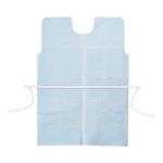 Graham Medical 44507 Tissue/Poly/Tissue Gown, 30" Width, 42" Length, Blue (Pack of 50)