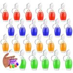 24pcs Bowling Pin Keychain LED, Light Up Bowling Pin Key Chain Colorful Flash Mini Bowling Pin Keychains Sports Bowling Party Favor Gift for Kids Athletes Games Victory Souvenir