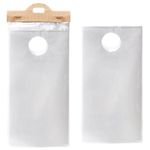 Lawei 500 Pack Plastic Door Knob Hanger Bags 6 x 12 Inches, Clear Door Hanger Bag with Cut Out Hole for Business Flyer, Newspaper, Merchandise, Magazine, Notices Brochures, Waterproof Poly Hanging Bag