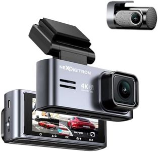 NEXDIGITRON PRIME Plus 4K Dual Channel Dash Camera with in-Built GPS Logger, Real 4K 2160P UHD Front+FHD Rear, IMX415 8MP Sensor, 3.2 Inch Screen, 5 GHz WiFi, Optional Parking Mode, Upto 256GB Support