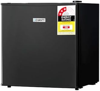 Devanti Mini Fridge, 48L Bar Fridges Organiser Refrigerator Chest Freezer Portable Small Wine Cooler Home Bedroom Car Boat Camp Office Countertop, Fast Frozen Reversible Door Black