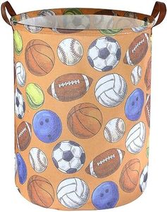 ESSME Kids Laundry Basket,Boys Hamper Waterproof Kids Hampers for Boy Ball Room Decor, Nursery Hamper,Toy Storage Baskets,Gift Baskets,(Colorful Ball)