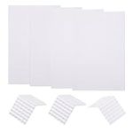 MECCANIXITY Miniature Roof Tiles PVC Model Roof Tiles Mini DIY Tiles Model Building Set for Model Building Dolls Houses Garden Sand Table 29.5x19.5cm/1.16x0.76" White Pack of 4