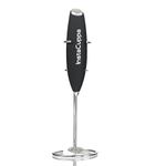 InstaCuppa Milk Frother for Coffee, Handheld Battery-Operated Froth Coffee Beater, Electric Portable Foam Maker for Cappuccino, Automatic Hand Stirrer with Stainless Steel Egg Whisker and Stand
