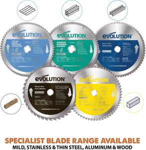Evolution Rage 5-S Table Saw – 255mm Multi-Material Cutting