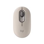 Logitech POP Mouse, Wireless Mouse with Customizable Emojis, SilentTouch Technology, Precision/Speed Scroll, Compact Design, Bluetooth, Multi-Device, OS Compatible - Mist