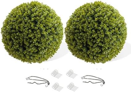 MegaChoice 23 Inch Topiary Balls Artificial Outdoor Set of 2, Faux Topiary Balls for Home Decor