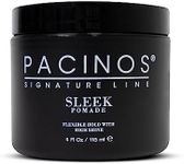 Pacinos Sleek Pomade Men's 118 ml - Extra Hold & Shine Finish - Long-Lasting Definition - Water-Soluble Formula - For All Hair Types - Water-Based - Beard Pomade - Fruity Fragrance