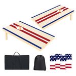 Classic Cornhole Set 4' x 2' or 3' x 2'Corn Hole Set with 8 Bean Bags, 2 Corn Hole Boards for Adults, Lawn, Yard, Outdoor Cornhole Boards Bean Bag Toss Game with Carrying Bag