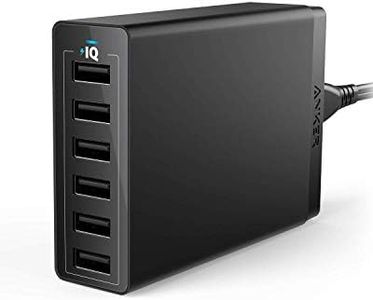 USB Wall Charger, Anker 60W 6 Port USB Charging Station, PowerPort 6 Multi USB Charger for iPhone 11/XS/Max/XR/X/8/7/Plus, iPad Pro/Air 2/Mini/iPod, Galaxy S9/S8/S7/Edge/Plus, Note, LG, HTC, and More