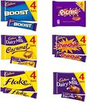 Cadbury Crunchie Chocolates Appreciation Gift Bundle | Boost Bar 4 x 40g | Milk Caramel 4 x 37g | Flake 4 x 20g | Picnic 4 x 38g | Crunchie 4 x 32g | Dairy Milk 4 x 36g | Great Birthday Present Idea