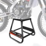 JFG RACING Dirt Bike Stand,Universal Detachable Powder Coated Anti Slip Off Road Steel MX Heavy Duty Dirtbike Maintenance Motorcycle Box Stand（Black）