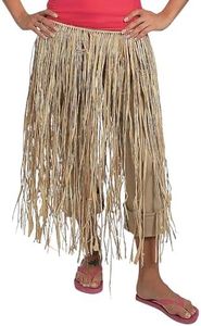 Fun Express - Natural Raffia Adult Hula Skirt for Party - Apparel Accessories - Luauwear - Hula Skirts - Party - 1 Piece