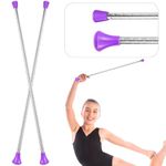 Leyndo Twirling Baton Unisex Kids' Gymnastics Dance Baton Metal Baton Marching Band Baton Parade Baton Stick for Talent Shows, Artistic Dancing, Baton Twirling, 24 Inch (Purple)