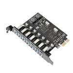 chenyang 7 Port PCI-E 1X to 7 USB 3.0 HUB PCI Express Expansion Card Adapter with 120mm PCI-E Slot Bracket