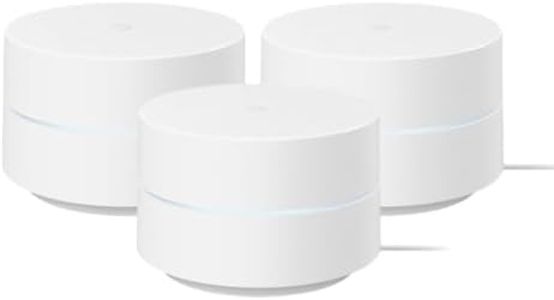 Google WiFi - AC1200 - Mesh WiFi System - WiFi Router - 4500 Sq Ft Coverage - Non-Retail Packaging - 3 Pack - Snow