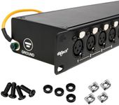 DIYTECH 16 Port XLR Patchbay — Balanced Patch Bay Audio Snake Panel with Reversible XLR Connectors, Metal Rack-Mount Chassis, Mounting Screws Included — Studio, Live Sound & Broadcast