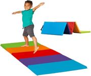 IRIS Foldable Tumbling Mat with Carrying Handles for Kids – Soft Gymnastics, Yoga & Exercise Mat for Home, Playroom, or Gym (Multicolor)