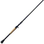 Quantum Vapor Casting Fishing Rod, 7-Foot 2-Piece HSX60 High Modulus Graphite Fishing Pole, Split-Grip Cork Handle, Kigan Aluminum Oxide Guides, Fast Action, Medium Power, Black