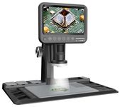 Macro Digital Microscope Fixed Focus, Portable Handheld Magnifying Glass,2.0 inch Color Screen, 200w Pixel, 500x Magnification, Built-in 8LEDs, Compatible with, Windows, Mac OS (Gray)