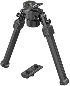 CVLIFE Bipod for Rifle, Adjustable Rifle Bipod with Adapter Compatible with M-Rail Bipod and Sling Stud Bipod for Hunting (Black, 7.7-10.6'')