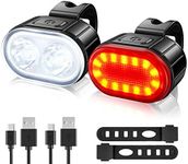 USB Rechargeable Bike Lights Set, U