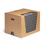 New Pig Gray Ham-O Absorbent Mat Pad in Dispenser Box, 33 oz Absorbency Per Pad, Conceals Absorbed Leaks & Drips, Heavyweight, 100 (20" x 16") Pads Per Box, MAT142