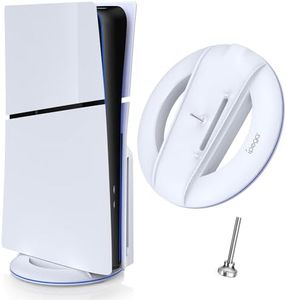 Auarte Vertical Stand for PS5 Slim/Pro Console Disc and Digital with Screw, Base Stand Replacement for PlayStation 5 Slim/Pro Console, White