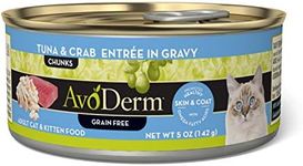 AvoDerm Natural Grain Free Wet Cat Food, Tuna & Crab in Gravy, 5 oz Can (Pack of 24)