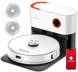 Ultenic Robot Vacuum Cleaner with Mop, 250mins Runtime, [Anti-Drop Tech] Time Scheduled, 3.3L Self-Empty Dock, Smarter Lidar Navigation, APP/Alexa/WiFi, 4000pa Hoover for Floor Carpet Pet Hair,T10 PRO