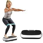 Lifepro Waver Mini Vibration Plate - Whole Body Vibration Platform Exercise Machine - Home & Travel Workout Equipment for Weight Loss, Toning & Wellness - Max User Weight 260lbs (White)