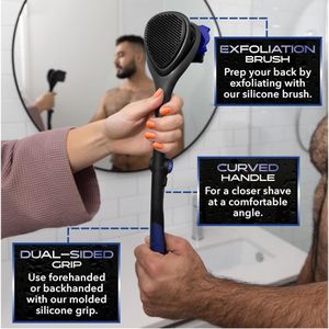BakBlade 3.0 Back Shaver – Wet or Dry Body Hair Removal for Men