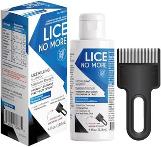 Lice No More Lice Killing Shampoo 4 FL OZ - Maximum Stregth With Special Lice Comb - Made in the USA